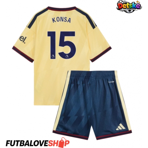 Dres Arsenal Ezri Konsa #15 Tretina pre deti 2026-27 Krátky Rukáv (+ trenírky)